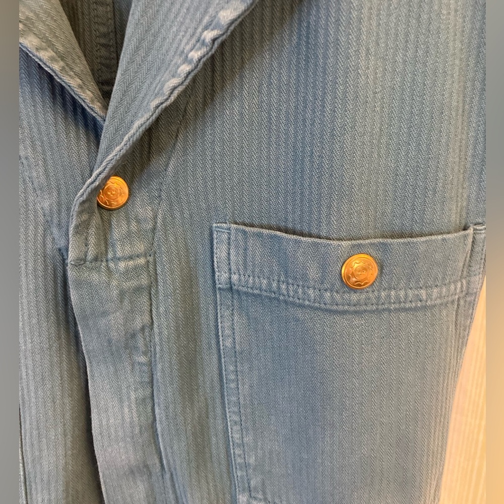 Big Bud Press Heritage short sleeve jumpsuit Lagoon Size S - Picture 3 of 7